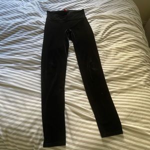 SPANX black velvet size medium leggings